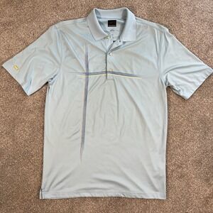 Greg‎ Norman Shirt Mens M Blue Polo Performance Gear Sportswear Short Sleeve